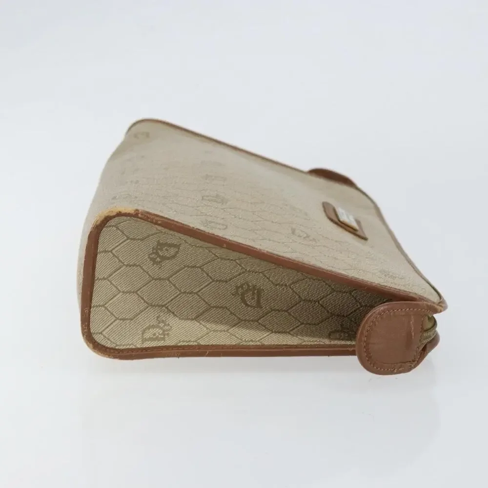 Dior Honeycomb Canvas Clutch Bag Beige